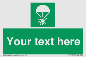 Custom sign safe condition Rocket parachute flare